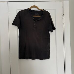 Pistol Lake Charcoal Henley T-Shirt